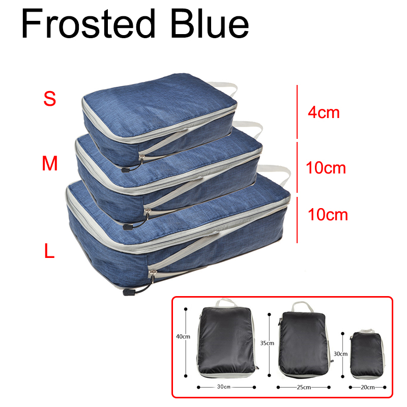 Reise Lagerung Tasche Kompressible Verpackung Für Einfache Lagerung dauerhaft Kleidung Würfel Große Kapazität Nylon Tasche Für Kleidung Lagerung: S / Braun