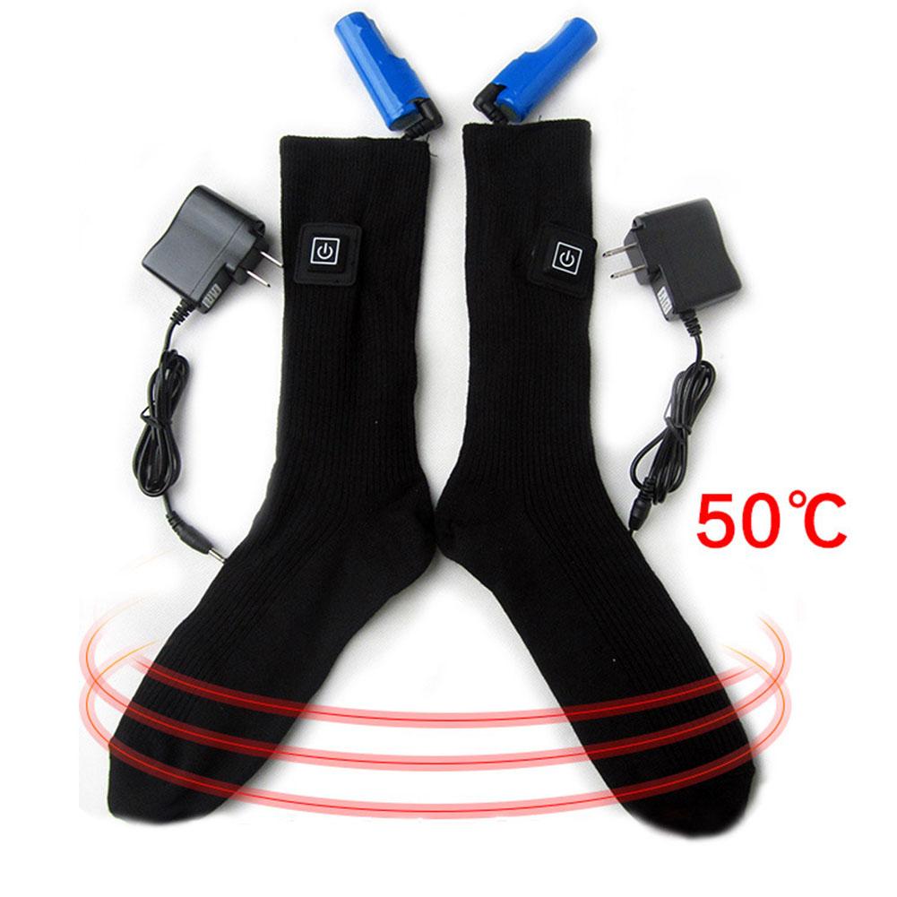 3.7V 2200MAH Lithium Battery Upgrade Heating Socks Rechargeable Adjustable Battery Electric Heating Socks Double Layer Warm Sock