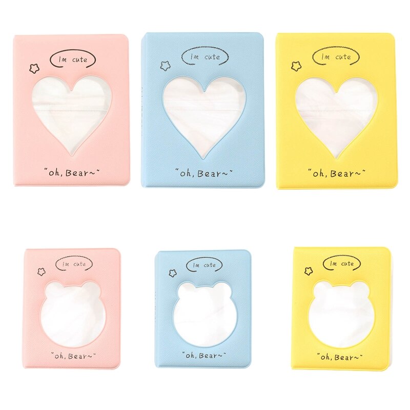 Mini Photo Album 36 Pockets for 2 X 3 Inches Instant Photos Large Capacity LOMO Photo Album Leather Photo Album