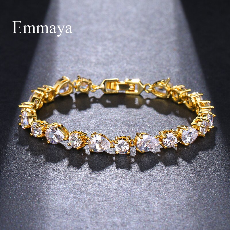 Emmaya Luxurious AAA Zircon Elements 3 Colors Austrian Crystal Bracelets Jewelry For Women Love Party