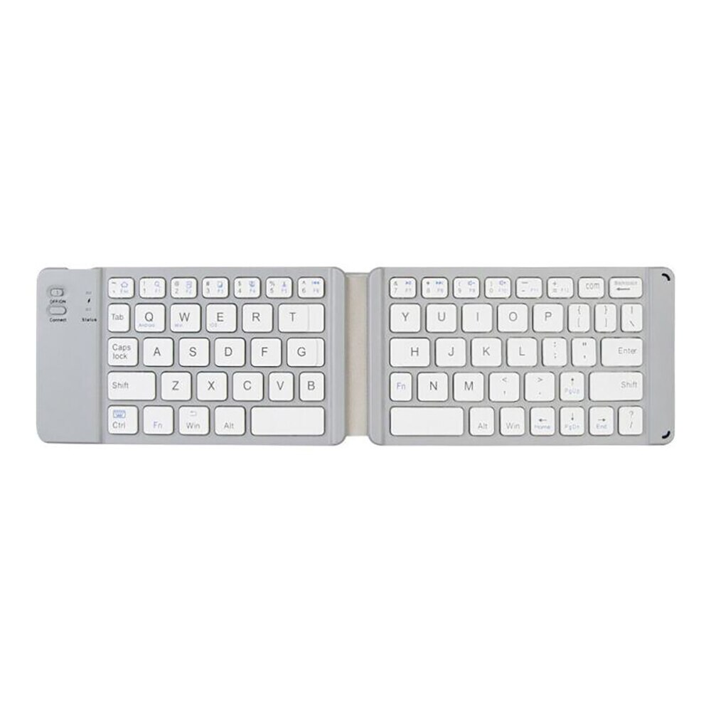 Wireless Folding Bluetooth Keyboard Licht En Handig Bluetooth 3.0 Opvouwbaar Toetsenbord Opvouwbaar Bt Draadloze Toetsenbord Voor Telefoon Laptop: WHITE