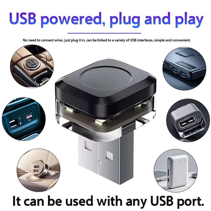 Mini Universal USB Car Interior Ambient Light LED Signal Light Car Reading Light Decorations Car Interior Accessories Lights