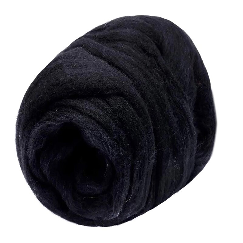 LMDZ Wool Felting Supplies, Wool, Chunky Yarn, Spinning Wool Roving for Needle Felting Wet Felting DIY Hand Spinning