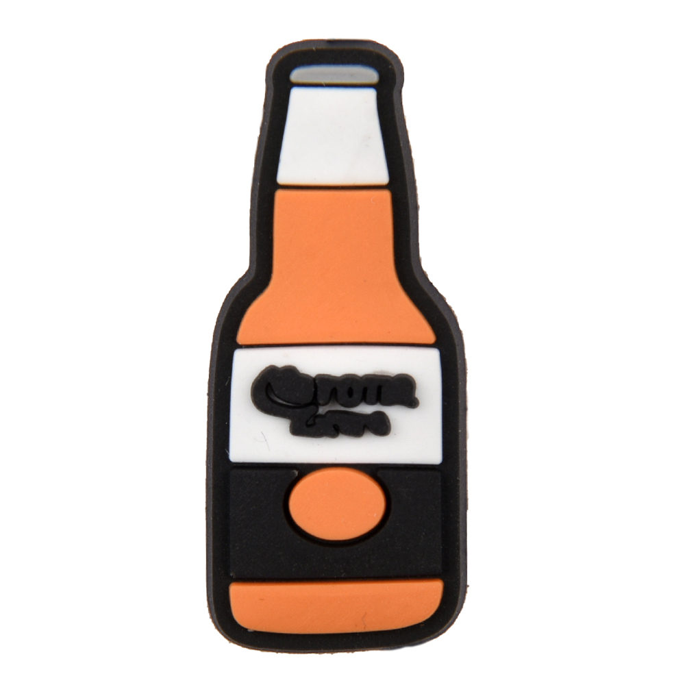 Breloques croco en forme de bouteille de bière et de vin rouge, accessoires de décoration pour chaussures, Bracelets pour enfants, 1 pièce: p2814