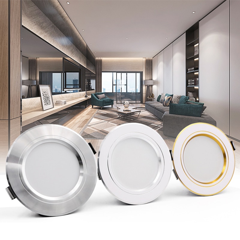 KARWEN LED Downlight Gold/Silver/White Body 5W 9W 12W 15W 18W led Ceiling light AC 220V 230V 240V for Indoor LED Spotlight