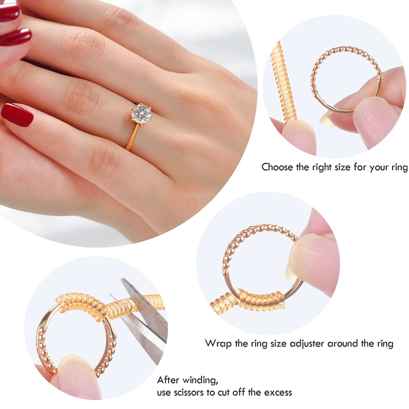 Invisible Ring Size Adjusters Invisible Clip Guard Resizer Transparent Guard Ring Sizer With Ring Sizer Measuring Tool