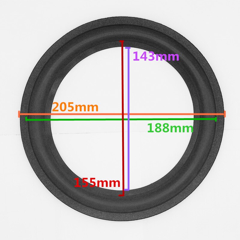 Finlemho Speaker Woofer Foam Surround Reparatie Kit 205mm Diameter Ronde Vorm 2 STUKS F205 Voor Auto Luidspreker Accessoires Thuis theater