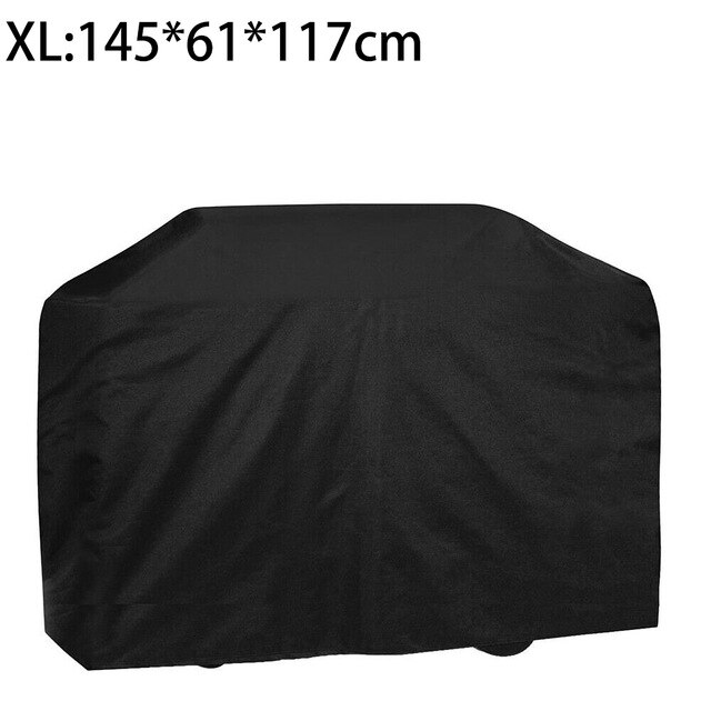 Heat resistance BBQ Grill Cover Rain Gas Black Oxford Cloth: XL