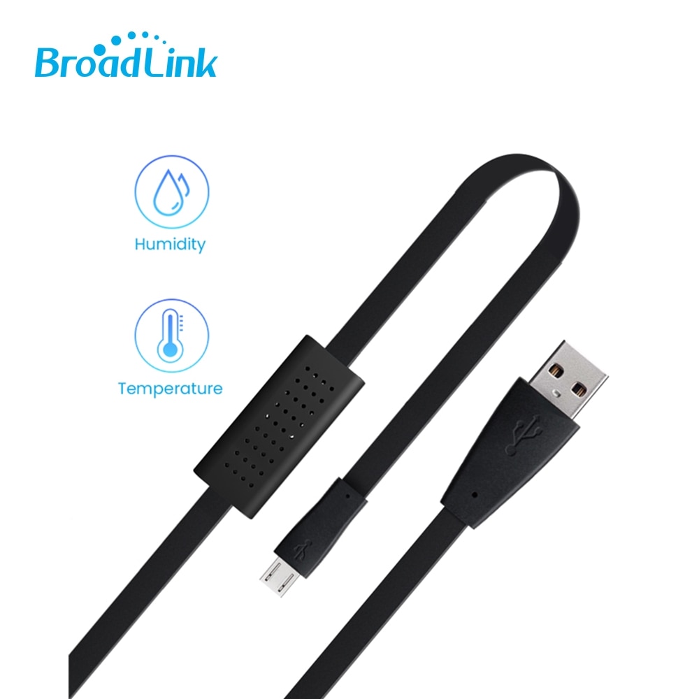 Broadlink HTS2 Temperature & Humidity Detector Sensor USB Port Charging Cable Smart Home Compatiable with RM4 Pro RM4 mini