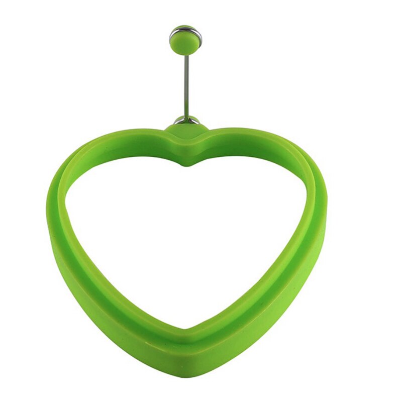 1 stuk siliconen eierring antiaanbak perfect gebakken eiervormen of pannenkoekringen siliconen ronde pannenkoek voor ontbijt: 1pc hou van groen