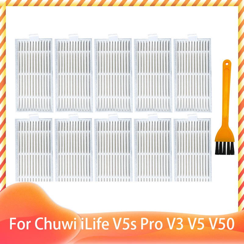 per iLife ZACO V5s pro V3 V5 V5s V3s V50 X5 Spazzola laterale di ricambio HEPA Prefiltro Mocio Panno robot Aspirapolvere: Borgogna