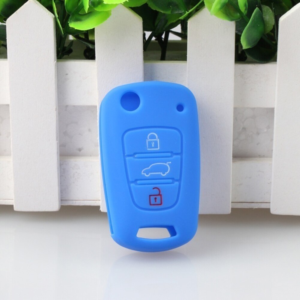 Siliconen autosleutel flipcover hoesje afstandsbediening beschermhoesje voor hyundai  i30 i35