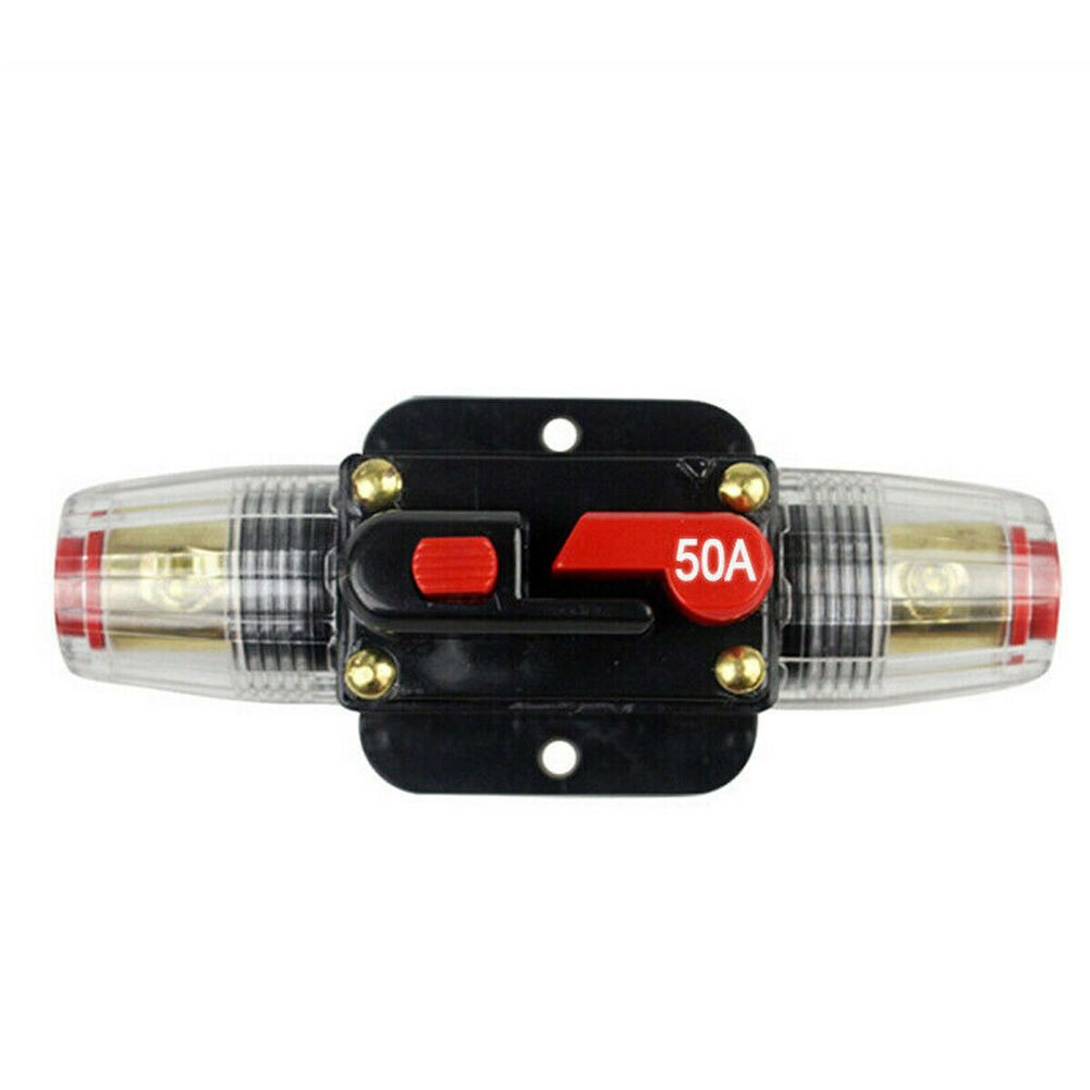12V 24V 20-100A Auto Car Stereo Audio Thermal Circuit Breakers Reset table Fuse Holder overload Protector Push Button Switch: Red