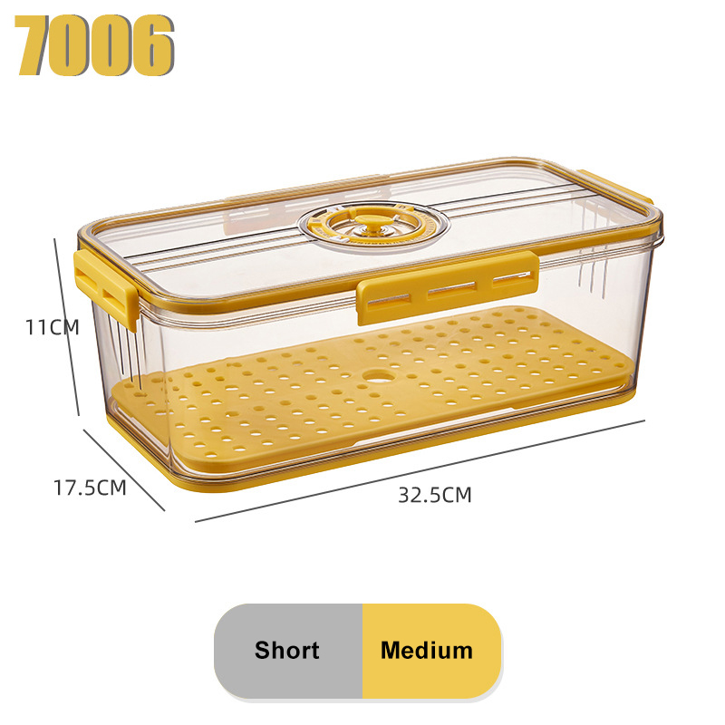 Refrigerator Storage Box Pet Plastic Transparent Thickened Frozen Drain Fresh-keeping Box Special Finishing For Refrigerator: 10