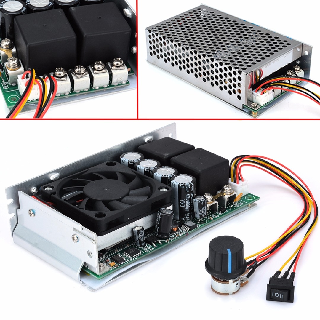 Dc 10-50v hastighetsregulator 100a 3000w programmerbar reversibel pwm kontroll motorhastighetsregulator