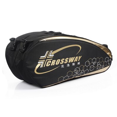 Training Sport Big Capacity Bag Shoulder Bag For Badminton Tennis Rackets Gym Men Women: Black