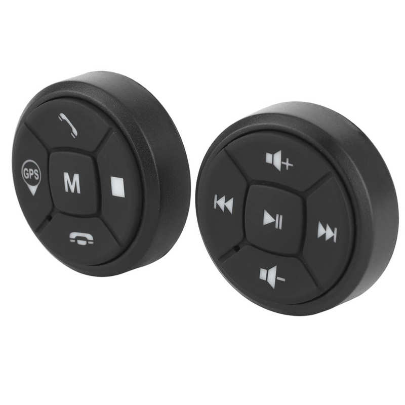 Auto Stuurbediening Knop Radio Volume Gps Draadloze Controller Schakelaar Stuurwiel Radio Afstandsbediening Knoppen Zwart
