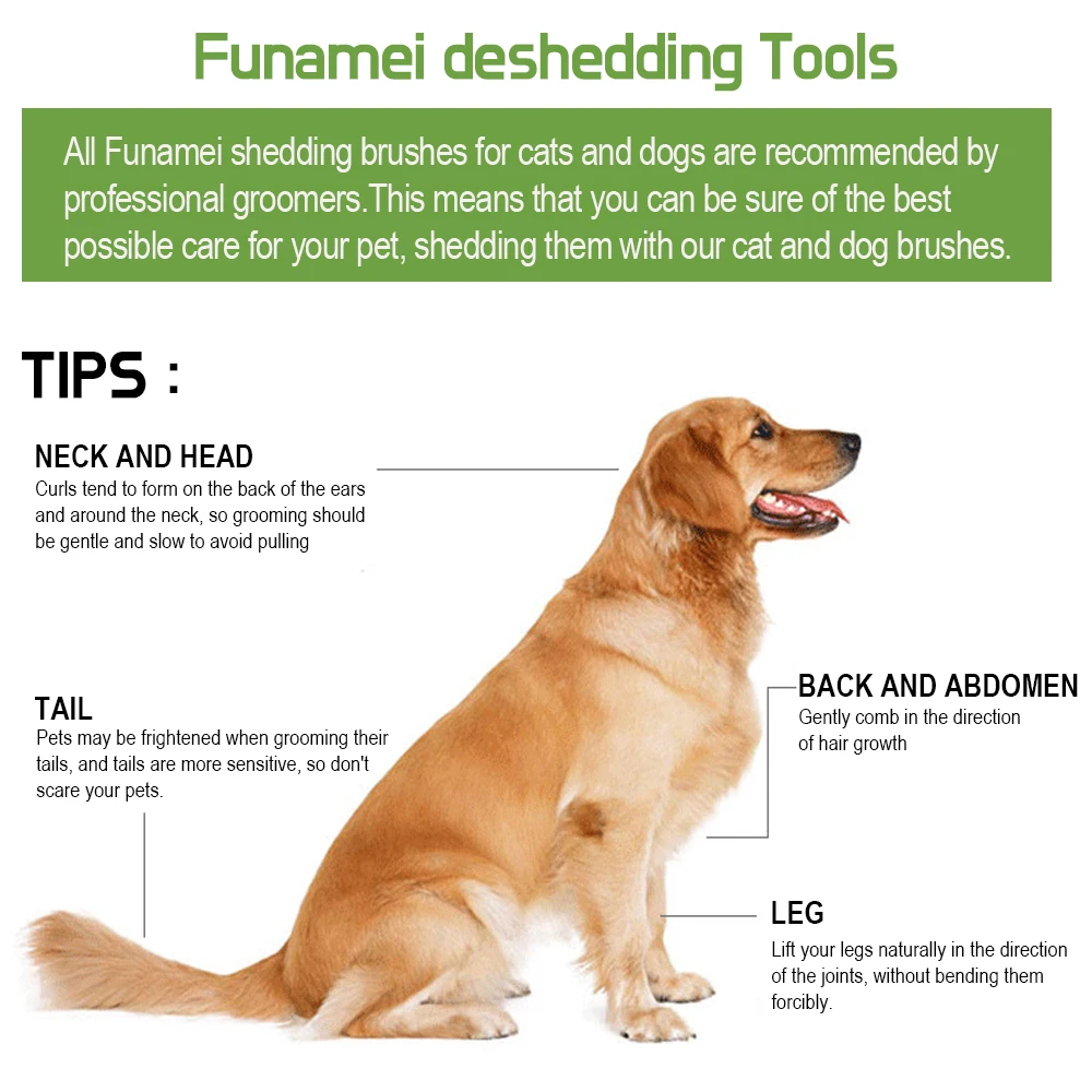 Lang haar kattenborstel Huisdieren Deshedding Tool voor honden Katten, korte kattenkam Hond ontharingsborstel Pet Grooming Bont Dematting Brush