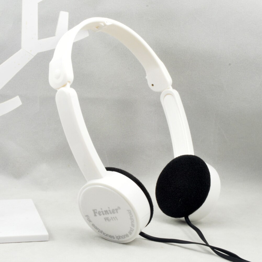 Intrekbare opvouwbare over-ear hoofdtelefoon met microfoon stereobas voor kinderen