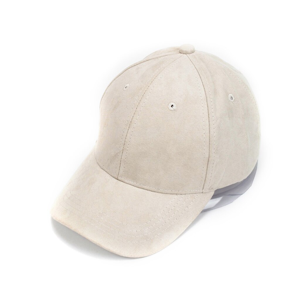 Verstelbare Unisex Kunstmatige Suede Baseball Cap Hoed Gebogen Rand Hoed Effen Kleur Voor Vrouwen/Man: 6