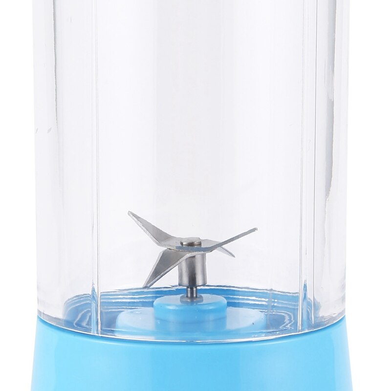 USB Rechargeable, Small Blender Single Serve, Personal Size Blender Handheld Sized Travel Blender Juicer Cup 380Ml Blue