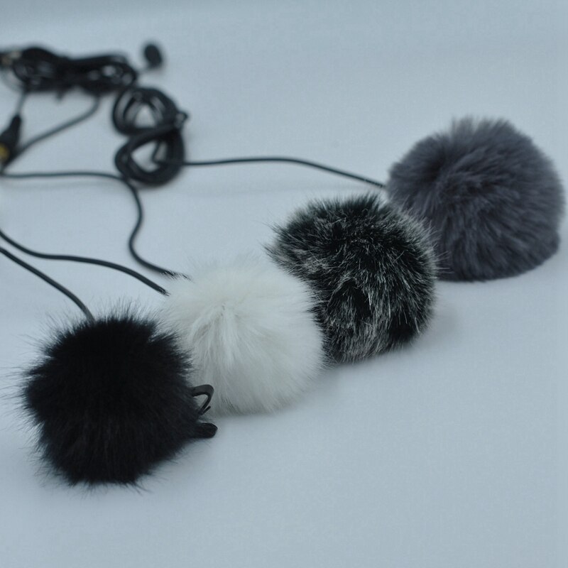 Universal Lavalier Microfoon Harige Windsn Bont Voorruit Wind Muff Zachte Voor Sony Reed Boya Revers Lavalier Mic 5Mm