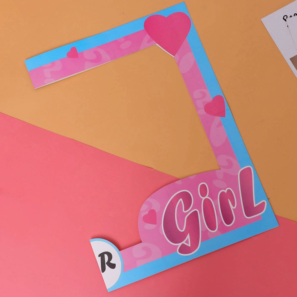 1 Pc Photo Booth Prop Baby Jongen Of Meisje Papier Fotolijst Verjaardagsfeestje Prop Voor Bruiloft Verjaardag Bridal Douche