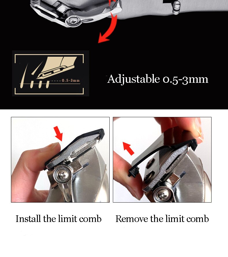 makina de corta cabelo profesional kapper Tondeuse trymer Trimmers Professionele Tondeuses Mannen Clippers Kapper Haar Snijmachine Voor Barbershop Lcd Tondeuse Alle Metalen