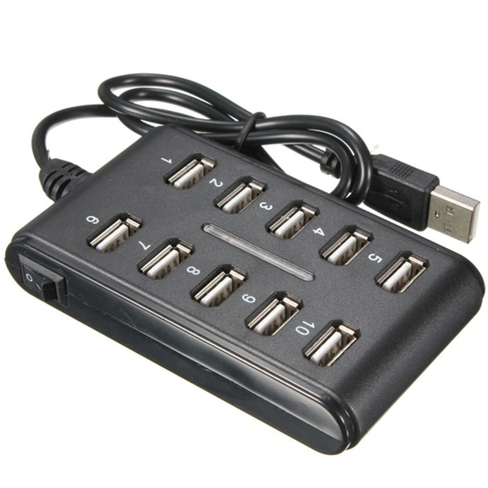 10 Port High Speed Extension Cable USB 2.0 Double Row Hub Adapter For Laptop PC USB Interface Device