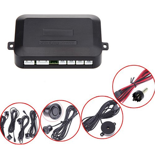 Buzzers Parkeer Sensor Auto Omkeren Backups Radars Sound Alert + 4 Sensoren