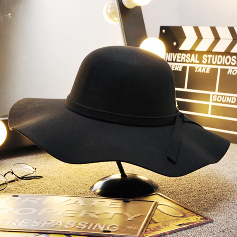 Britisk stil med filthatte til kvinder, stor skyggehat, flad skygge, hvid kasket til damer, efterår og vinter: M / Fluorescensgul