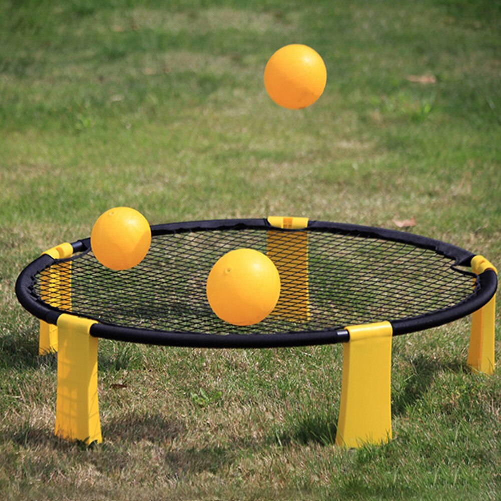 Casa portátil voleibol kit redondo ao ar livre playground ginásio de fitness gramado adicionar rotação jogar net com saco crianças areia praia