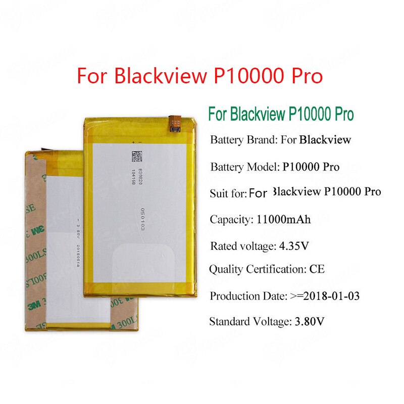 100% Original 11000 mAh para Blackview P10000 Pro reemplazo de batería para Blackview P10000 Pro en Stock