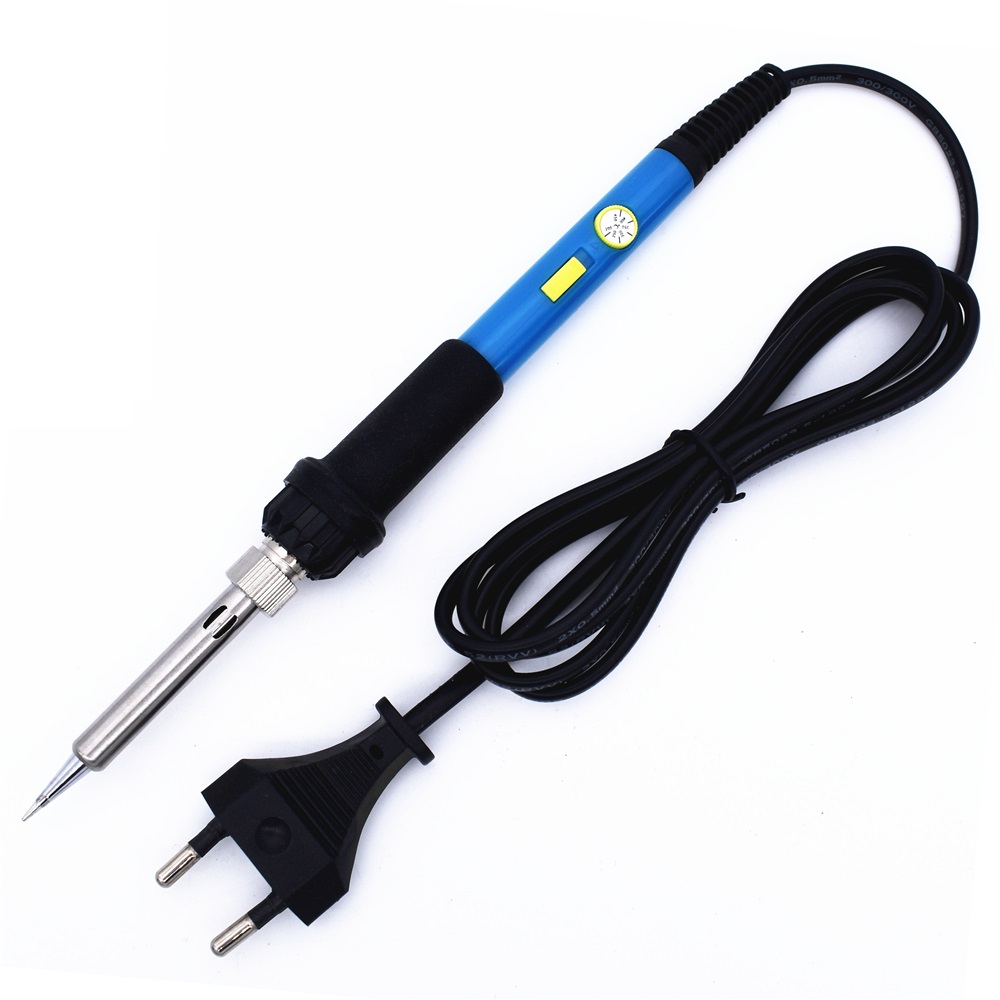 EU Plug 220V 60W Electrical Soldering Iron Kit with Power Switch 5 Solder Tips Adjustable Temperature Welding Rework Repair Tool: Soldering Iron