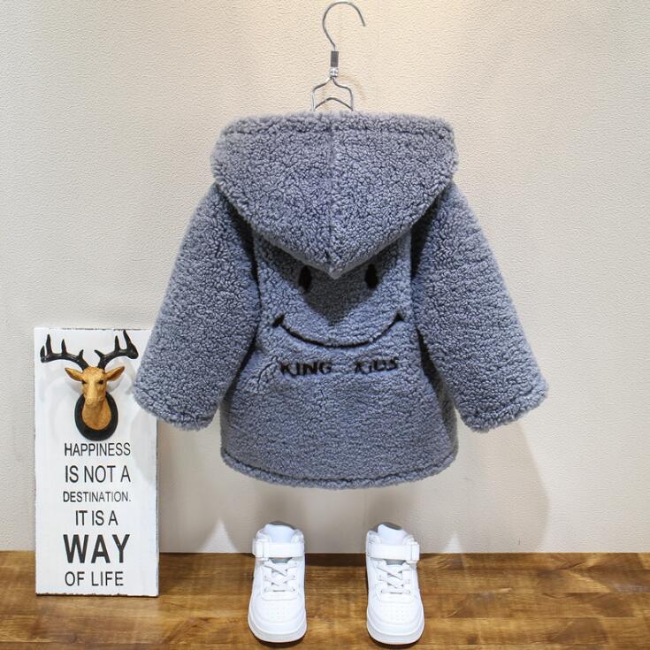 Baby Jungen Mädchen Faux Pelz Mantel Mit Kapuze Oberbekleidung freundlicher Vlies Warme Kleidung freundlicher Herbst Winter freundlicher Langarm Jacken
