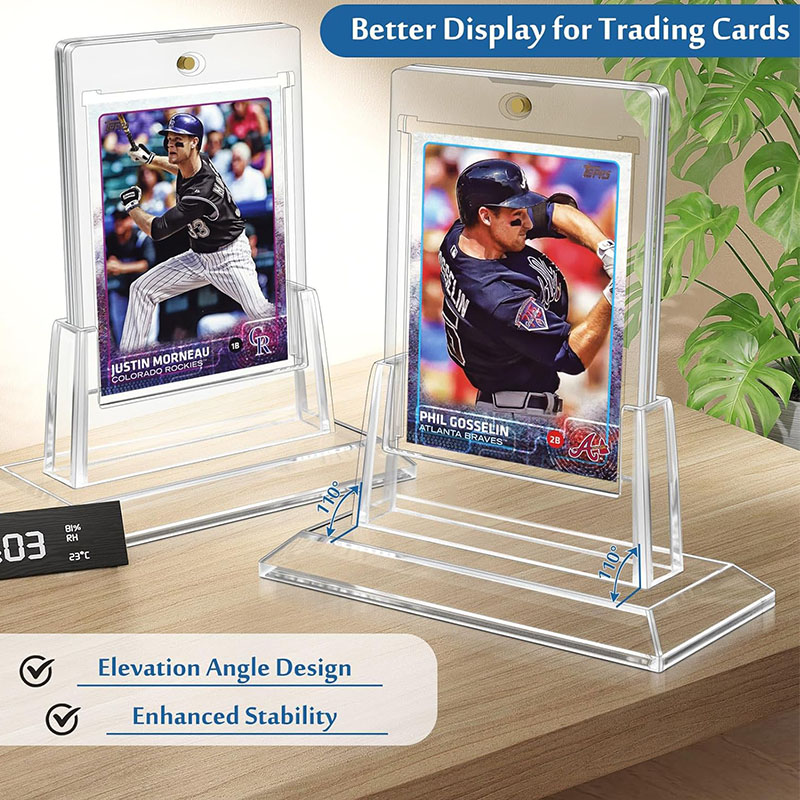 Set 35PT Kartenhalter, magnetisch, Acryl, Stützschutz, Hartplastikhüllen, Sammelvitrine, Baseball, Fußball, Sportkarten