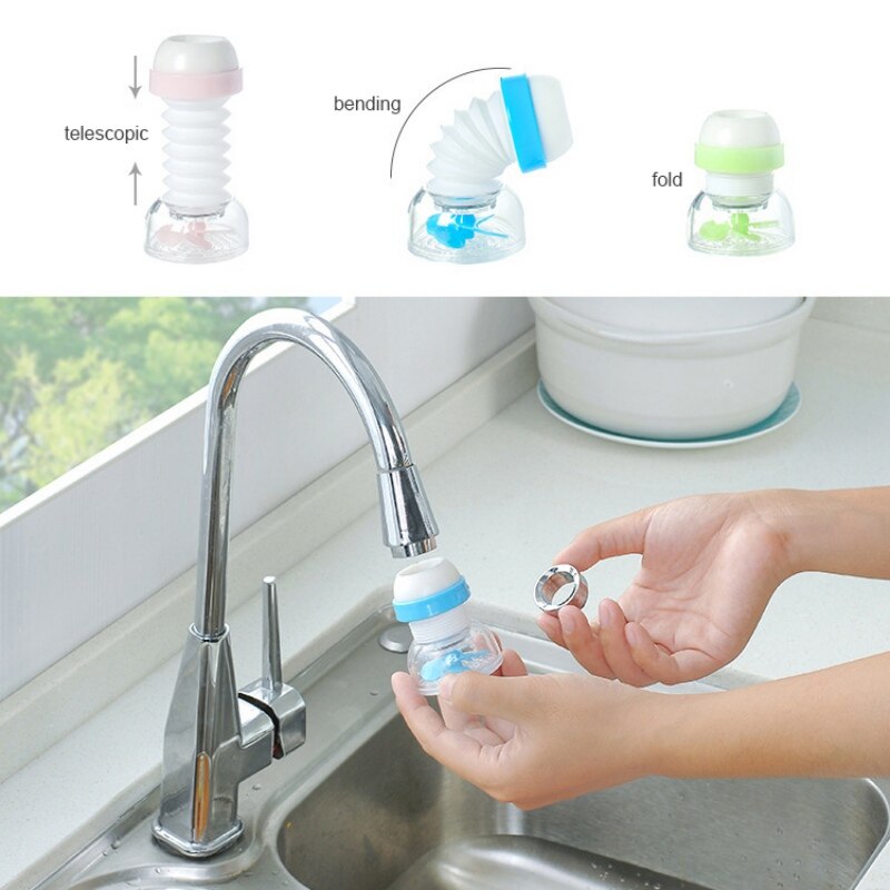 Kitchen Faucet Adjustable Tap Extender Faucet Saving Water Anti-Splash Water Outlet Shower Head Water Filter Sprinkler