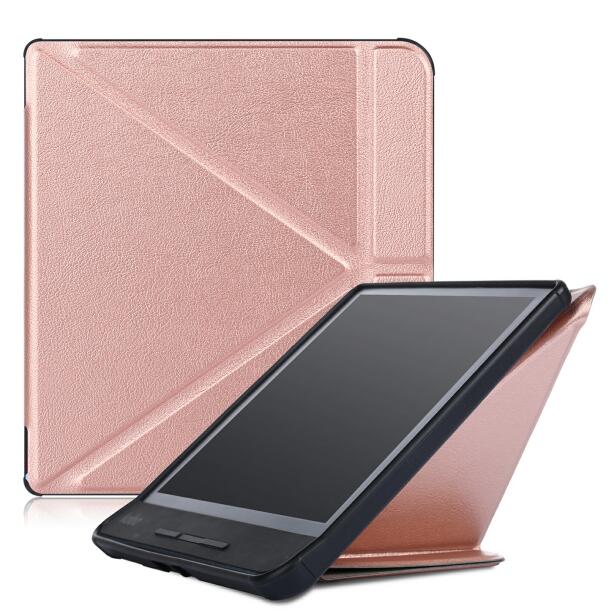 Per Il caso di Kobo Forma 8 ''Stampato Transformers Del Basamento di Vibrazione Della Copertura del Cuoio Per KOBO Forma 8 pollici Capa Fundas + stilo: Rose Gold