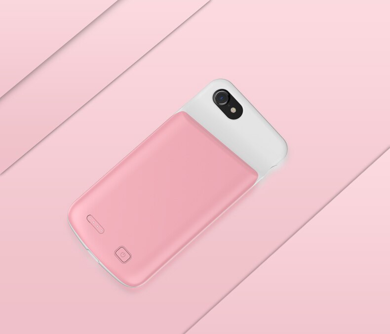 Slim Silicone shockproof Batterij Charger Cases voor iPhone 6 6s 7 8 plus Batterij PowerBank Case, batterij Cover voor iPhone: Pink for iPh 7 8