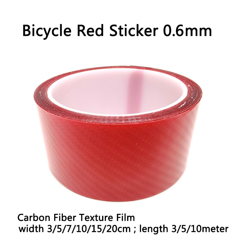 Fahrrad Aufkleber Rahmen Schutz Für MTB Rennrad Kette Schutz Aufkleber 3M 5M 10M rot Kohlenstoff textur 0,6mm Dicke