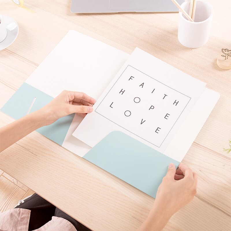 Deli File Folder Paper Document Bag Office File Folder Meeting Report Cover Students Paper Carpetas File Folders Office Supplies