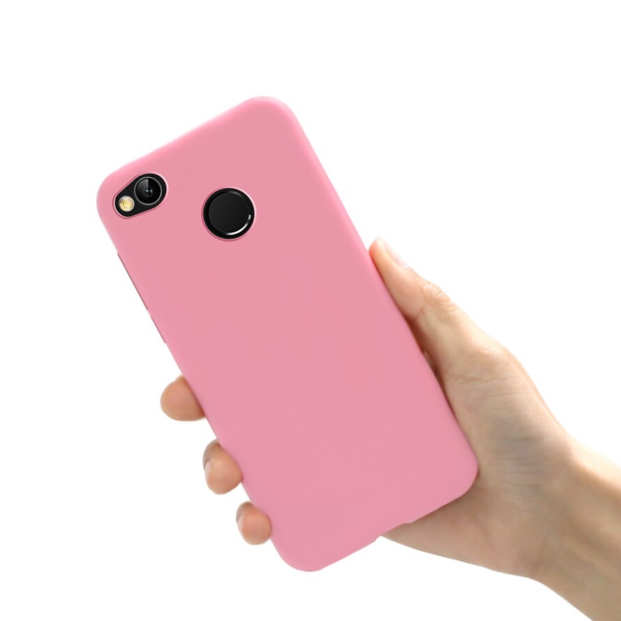 Lovely Case For Xiaomi redmi 4X silicone Soft Shockproof ON Redmi 4X Candy Back Cover Case For Coupe Xiaomi redmi 4X X4 Fundas: Pink