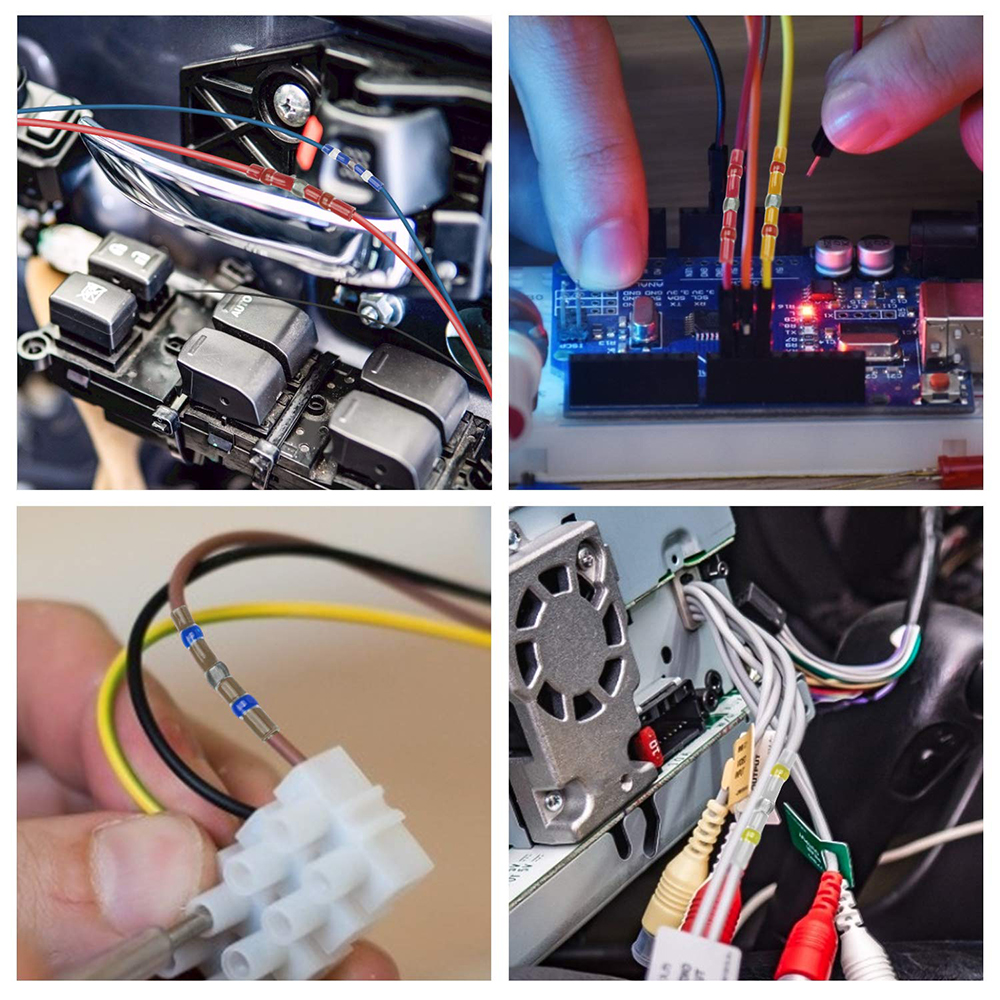 600 conectores de cables sellados soldados, conectores a tope termorretráctiles, terminales de cables impermeables y aislados, empalmes a tope