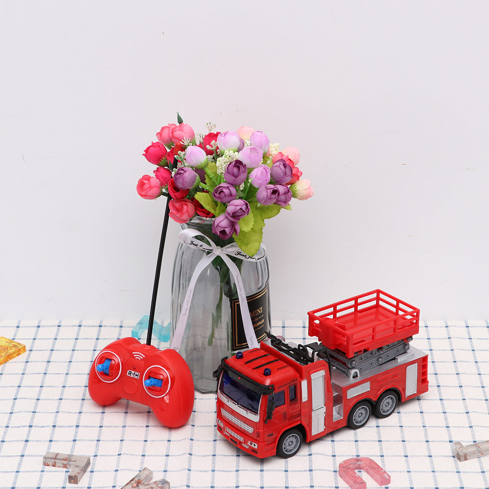 Giocattolo elettrico portatile telecomando camion dei pompieri modello giocattolo impostato ragazzo scala elettrica camion dei pompieri modello di camion dei pompieri elettrico per bambino