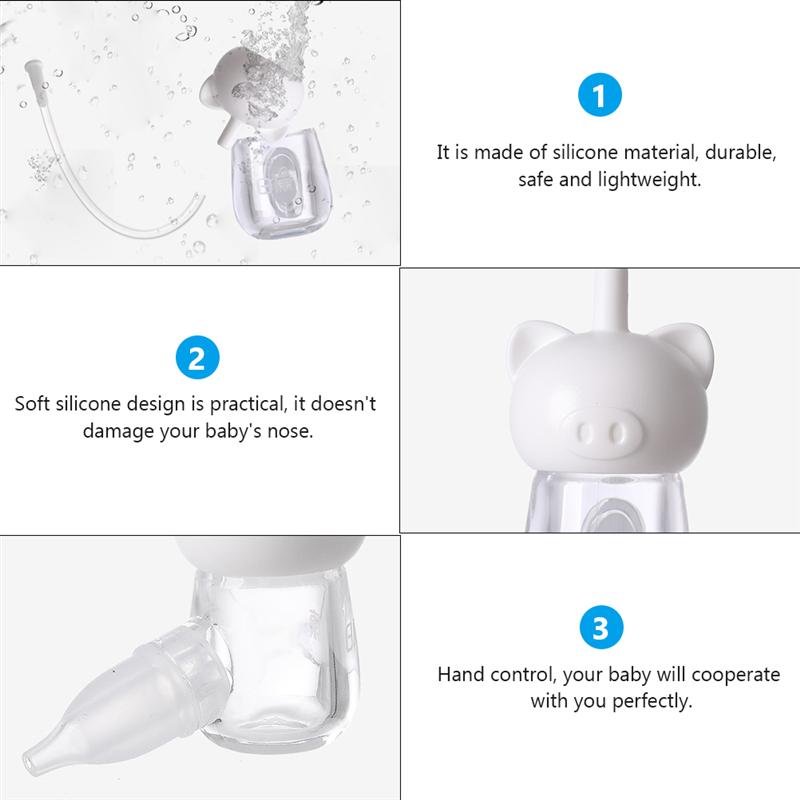 1pc Baby Silikon Nasensauger Neugeborenen Rotz Sauger Anti-Rückfluss Manuellen Werkzeug Für Rotz Booger Reinigung Zufällige Farbe