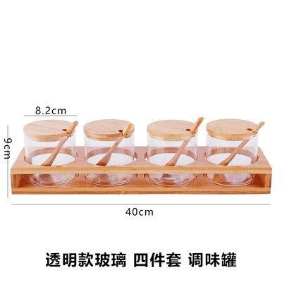 Tarro de cristal de danés, estante de especias, Porta tempero, juego de 3/4 unidades, caja de especias, tarros para especias, batidor de azúcar, salero