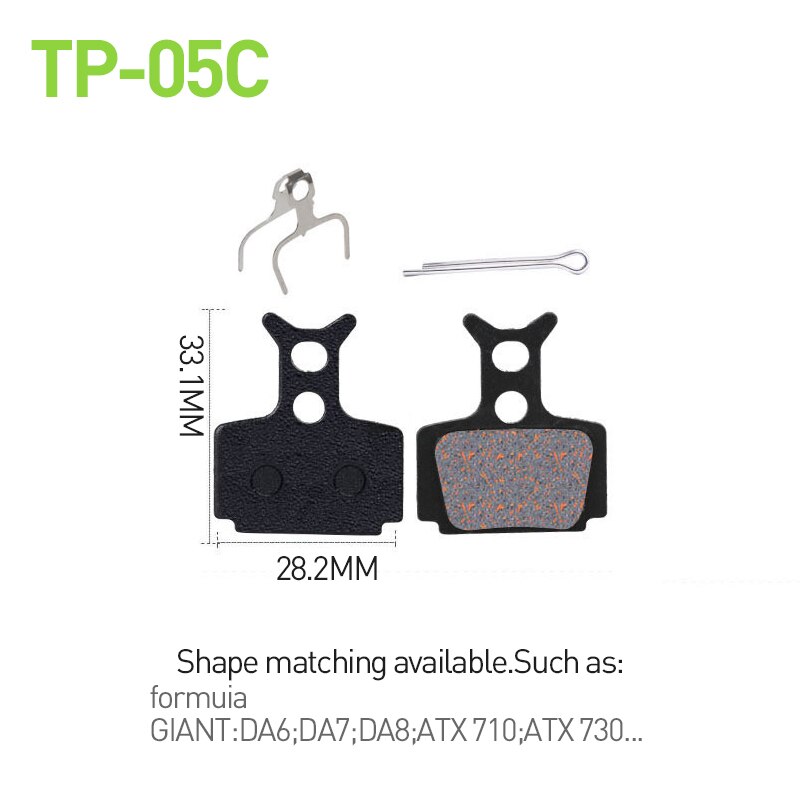 Pastillas de freno para bicicleta de montaña, 4 pares, semimetálicas, freno de disco hidráulico, para BB5, M355, M446, SHIMANO, SRAM, AVID, HAYES: TP-05C