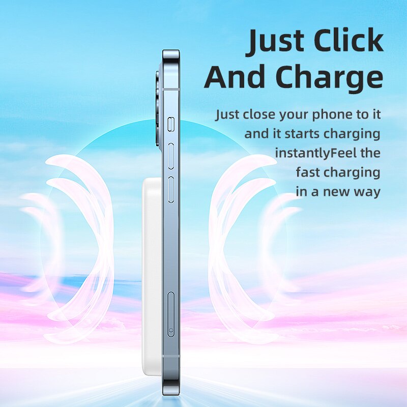 10000mAh Magnetic Wireless Power Bank PD 20W Inductive 15W Fast Chargers External Backup Battery For iPhone 13 12Pro Max