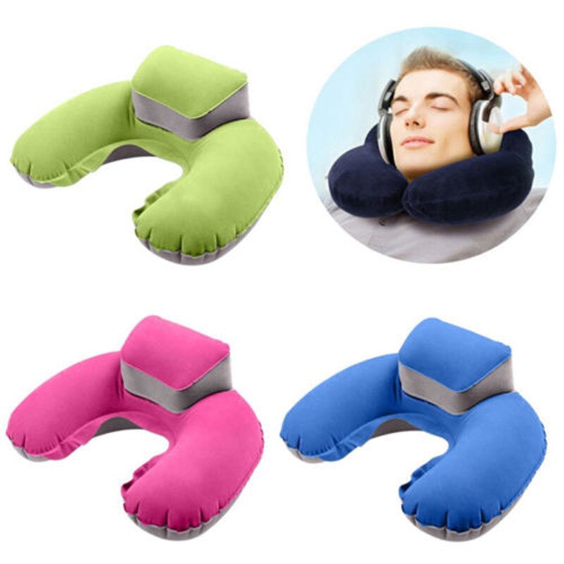 Opblaasbaar Nekkussen Voor Reizen Thuis Sleep Relax Gereedschap Pvc Zacht Air U Vorm Gezondheid Kussen Slaap Hoofd Kussen Praktische massage