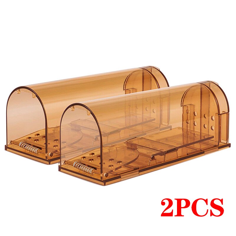 Household high-voltage Electronic Rat Trap Reusable Electric Rat Traps Killer Mice Multifunctional Mouse Trap Mouse Cage: D 2PCS